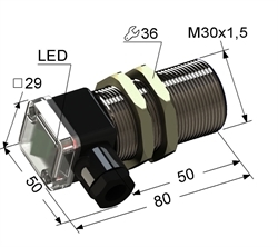 Датчик индуктивный бесконтактный PS2-30M80-10B11-B