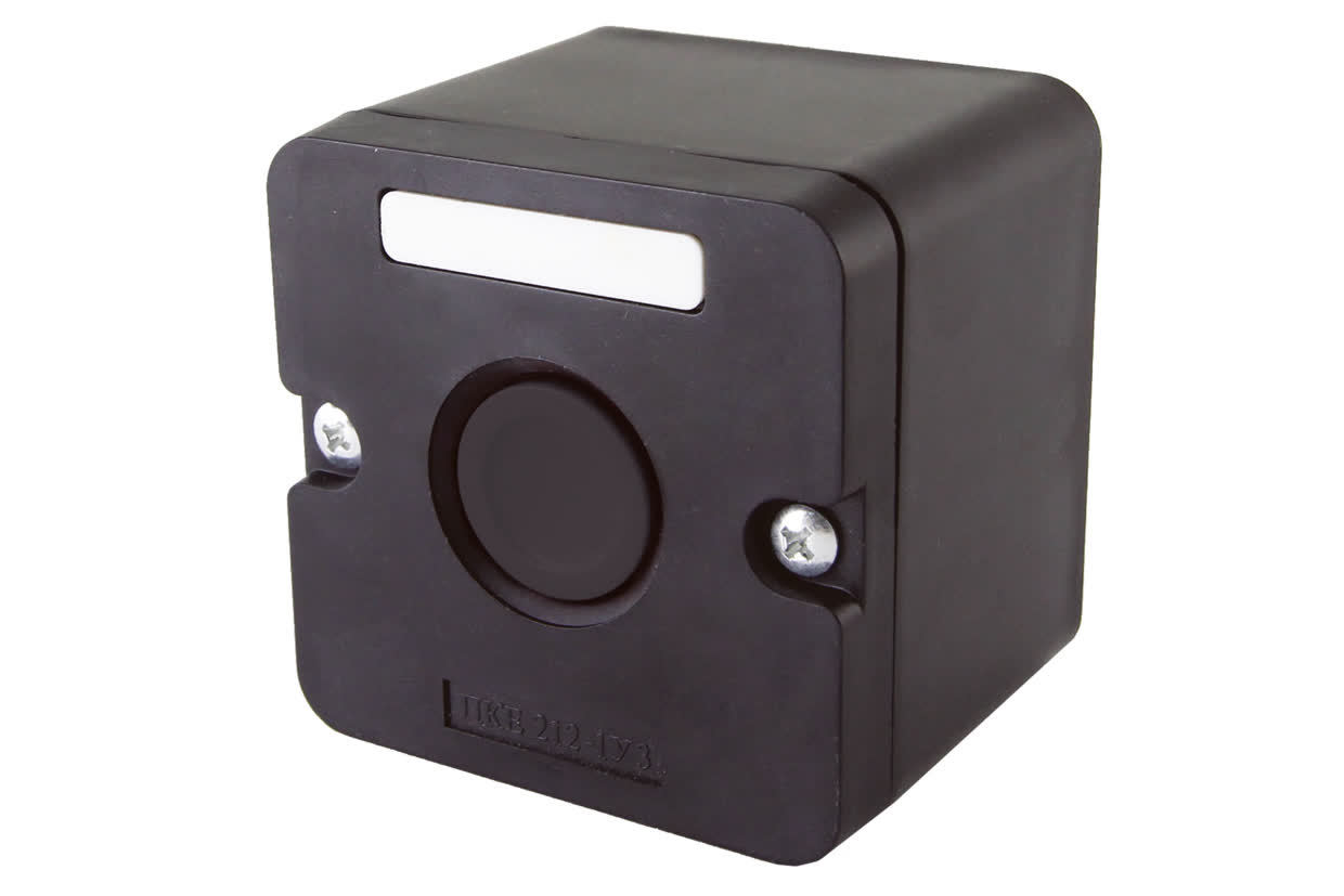 Пост кнопочный TDM ELECTRIC SQ0742-0019 ПКЕ 212-1 У3, черная кнопка, IP40
