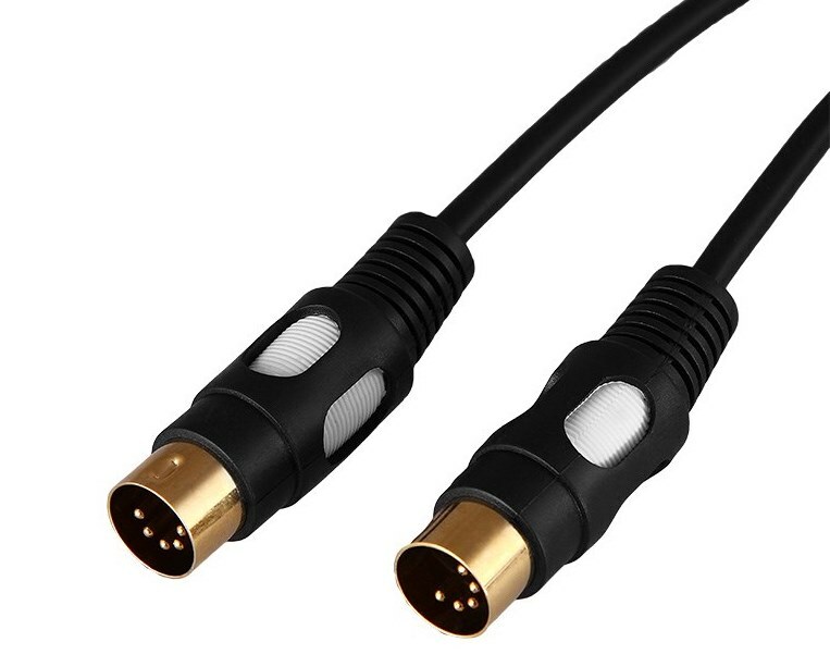 Шнур 17-2522 ∙ Шнур DIN 5 Pin - DIN 5 Pin, длина 1,5 метра (GOLD) REXANT ∙ кратно 10 шт