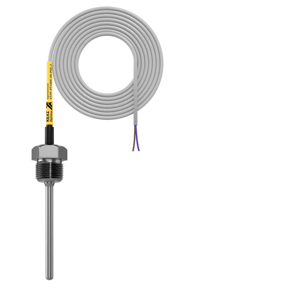 Датчик температуры КЭАЗ 286496 OptiSensor ESTF-PT1000-80-PVC-2