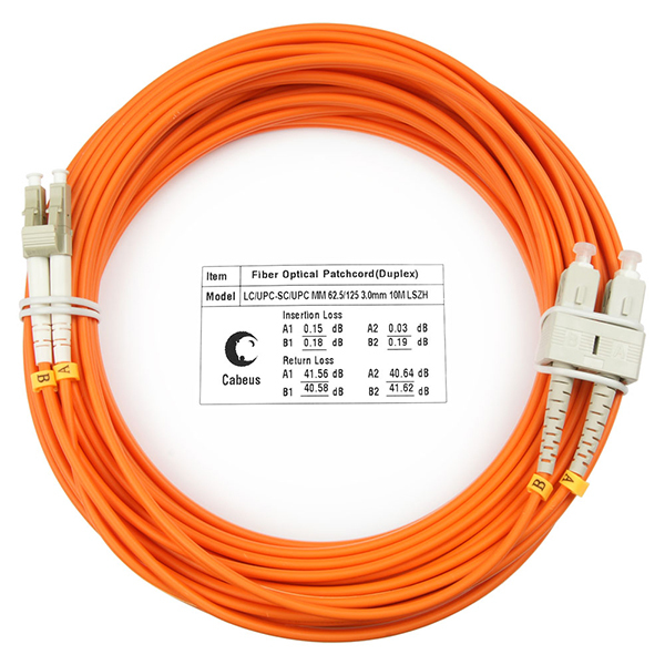 Патч-корд оптический FOP-62-LC-SC-10m (7607c)