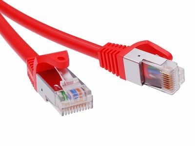 Патч-корд Патч-корд экранированный CAT5E F/UTP 4х2 LSZH красный 3м (RN5EFU4530RD) DKC