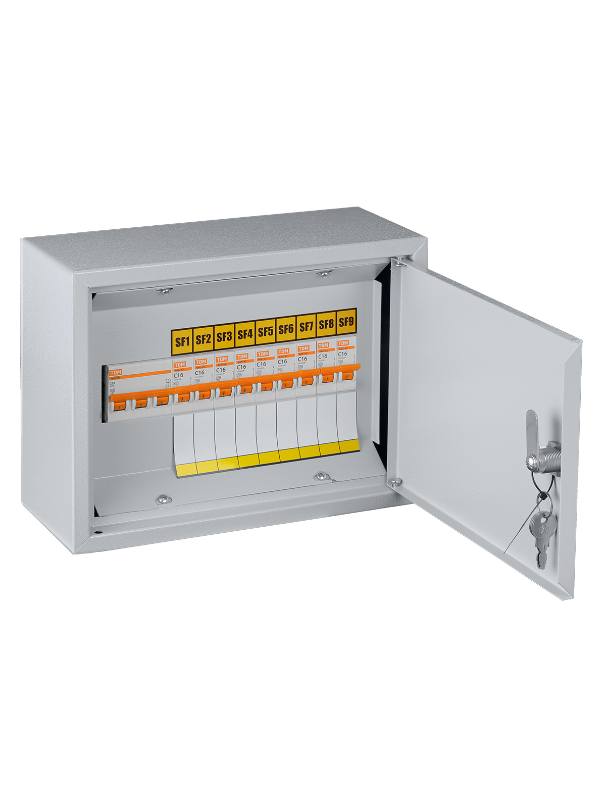 Щиток осветительный с выключателем TDM ELECTRIC SQ1604-0003 ОЩВ-6 (63А/16А)