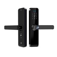 Дверной замок WIFI Ps-Link X2 с ручкой и датчиком отпечатка пальца Чёрный