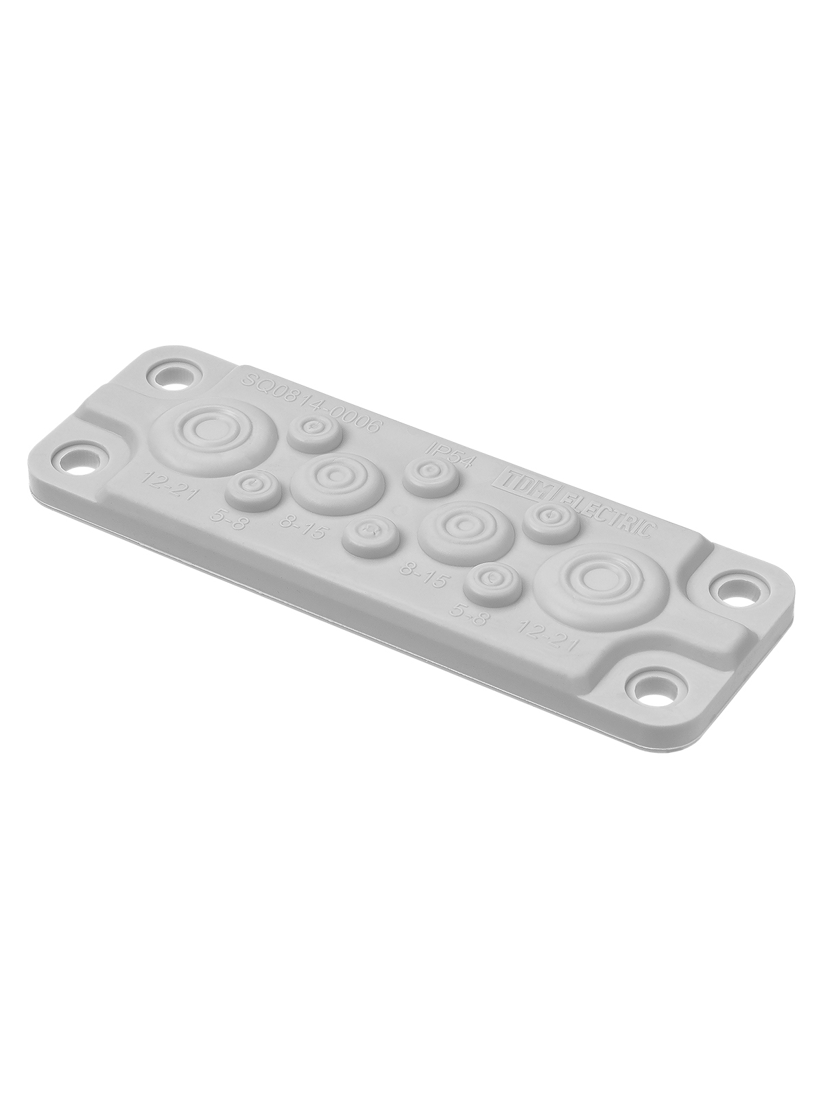 Ввод кабельный мембранный TDM ELECTRIC SQ0814-0006 КВМ-10, ТЭП, RAL7035, IP54, 10 вводов