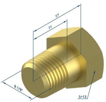 Заглушка пневмопуска ЗПП R1/8" (А753125.015)