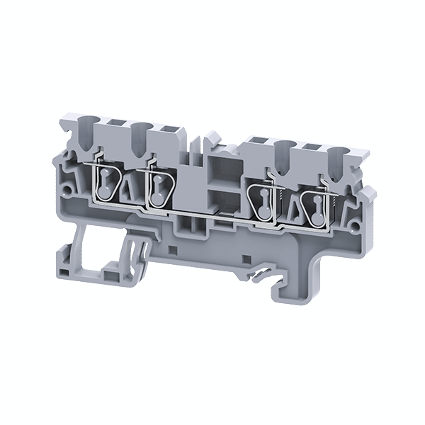 Клемма пружинная КЭАЗ 289755 OptiClip СX-4-QUATTRO-(0,2-4)-I-серый