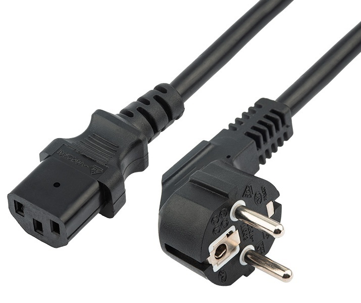 04-2738 ∙ Шнур сетевой СЕЕ 7/7 (Schuko) – IEC 320 C13 3x1,0мм², 10A, длина 1,8м Rexant