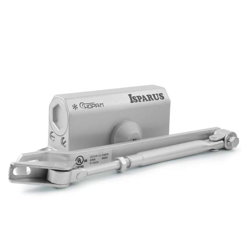 Доводчик дверной Isparus 410 F (серый)