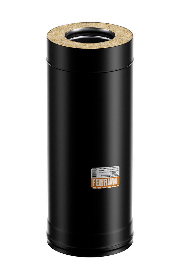 Сэндвич FERRUM Сэндвич 0,5 м (430/0,8 мм + нерж / эмаль /600° черная) Ф150х210