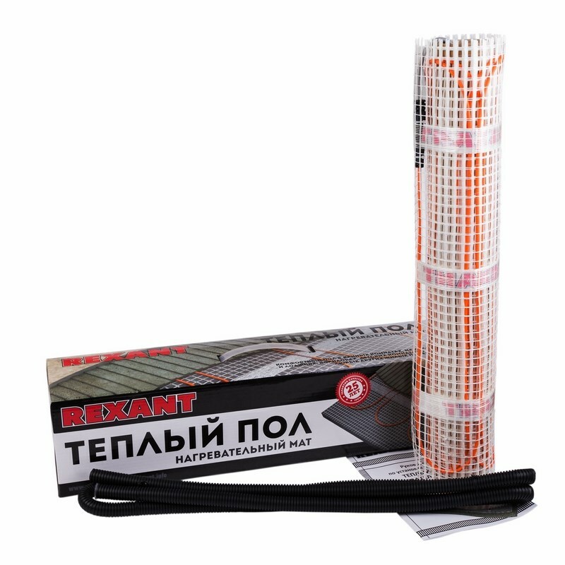 51-0509 ∙ Теплый пол, нагревательный мат REXANT Extra, двухжильный, площадь 4.5 м², 0.5х9 м, 720 Вт