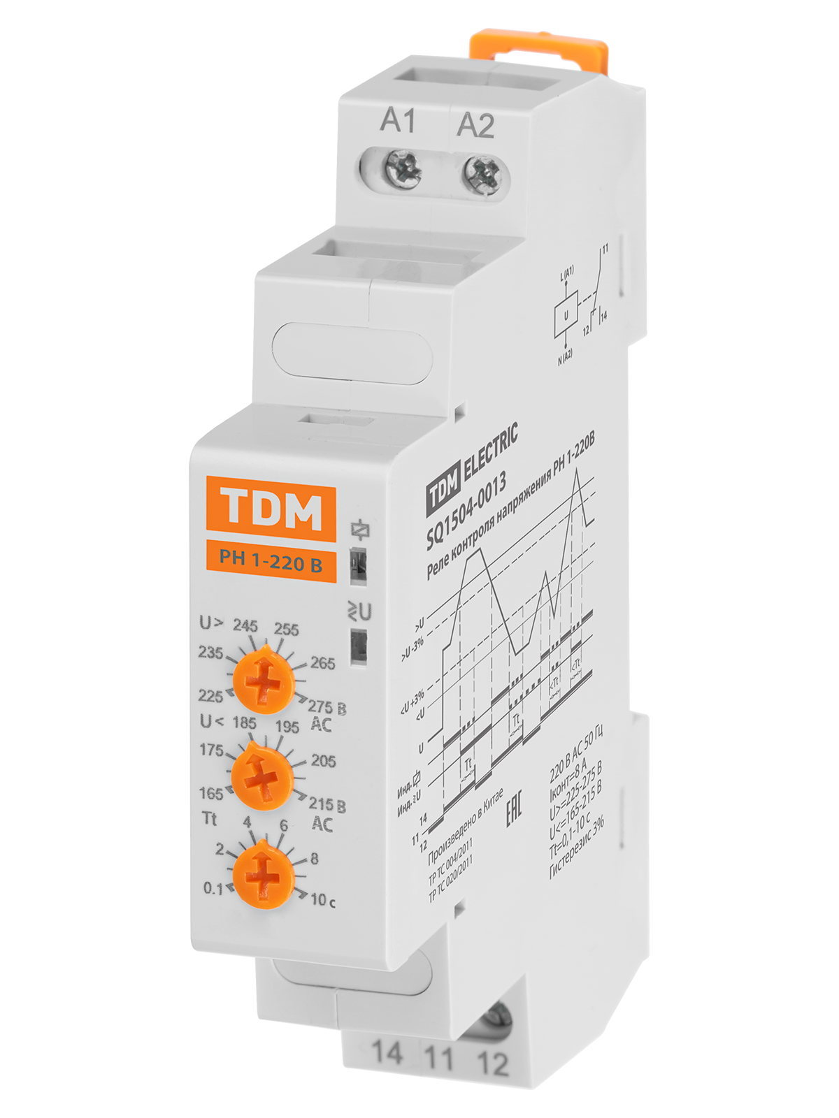 TDM ELECTRIC SQ1504-0013 Реле напряжения 1ф РН 1-220В