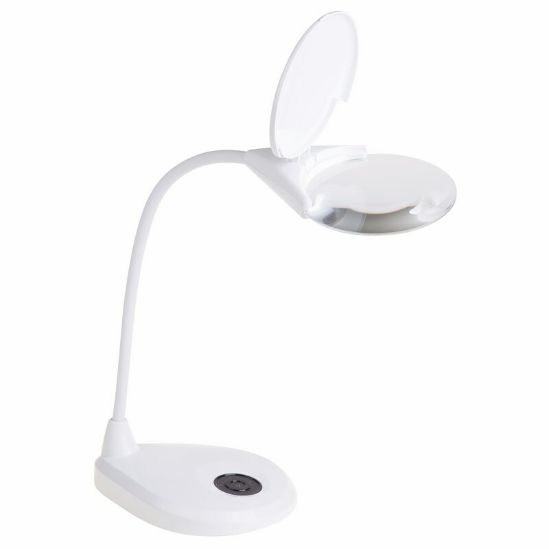 Лупа 31-0560 ∙ Лупа настольная 3D REXANT с подсветкой 3 LED, сенсорная регулировка яркости, EXPERT, белая