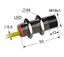 Датчик индуктивный бесконтактный PS2-18M53-12N61-K