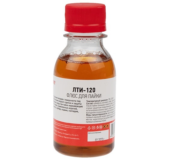 09-3627 ∙ Флюс для пайки REXANT, ЛТИ-120, 100 мл, флакон ∙ кратно 10 шт