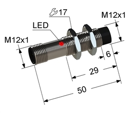 Датчик индуктивный бесконтактный PS2-12M50-8N31-C4