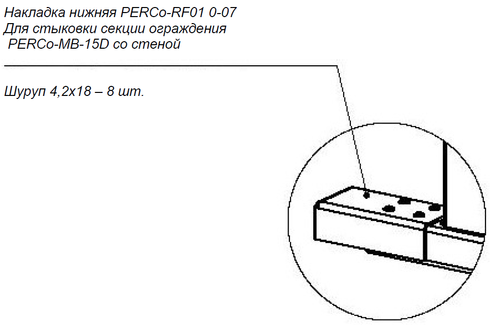 Ограждение полноростовое PERCo-RF01 0-07