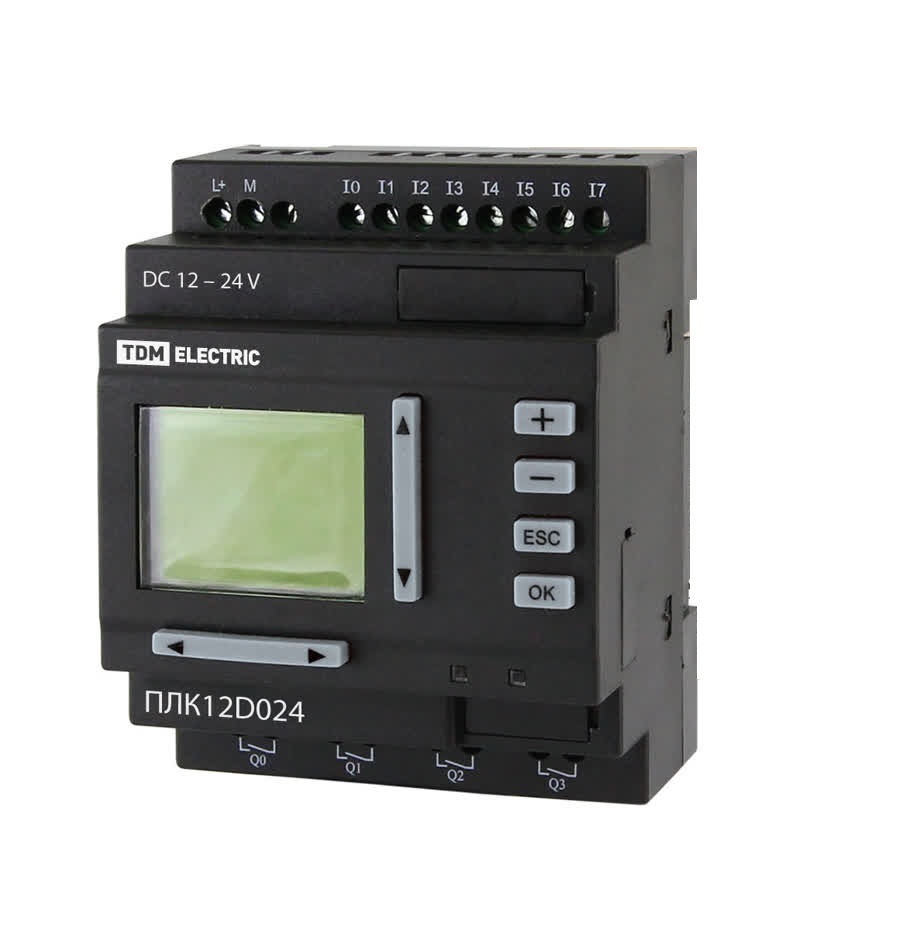 Контроллер программируемый TDM ELECTRIC SQ0750-0002 ПЛК12D024 с дисплеем 24В