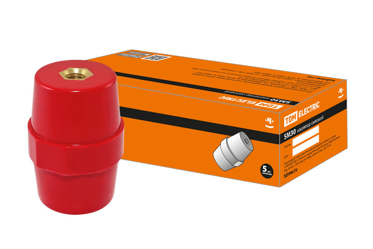 Изолятор шинный TDM ELECTRIC SQ0807-0005 SM51 силовой H51xD35xM8мм (Упаковка 10шт)