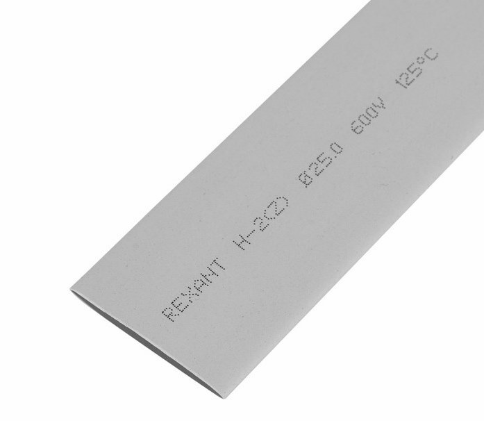 22-5010 ∙ Термоусаживаемая трубка REXANT 25,0/12,5 мм, серая, упаковка 10 шт. по 1 м ∙ кратно 10 шт