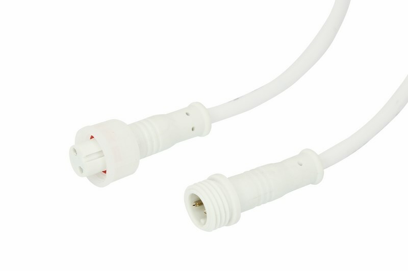 Шнур 11-9320 ∙ Соединительный кабель (2pin) герметичный (IP67) 2х0.35 мм² белый REXANT