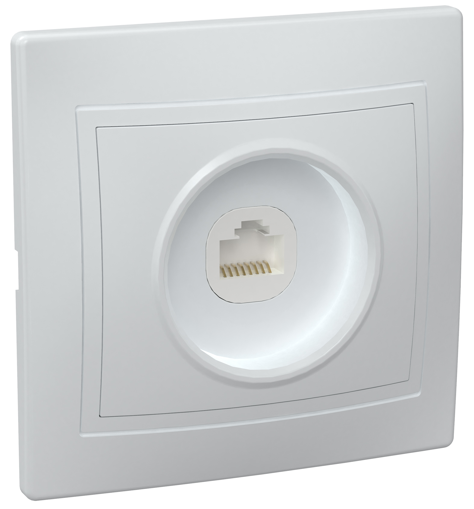 Розетка EKK10-K01-DM ∙ KVARTA Роз. 1-мест. комп. RJ45 кат.5е РК10-КБ бел. IEK