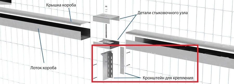 Кронштейн для крепления короба Кронштейн для крепления короба ДАБР.301564.003-01