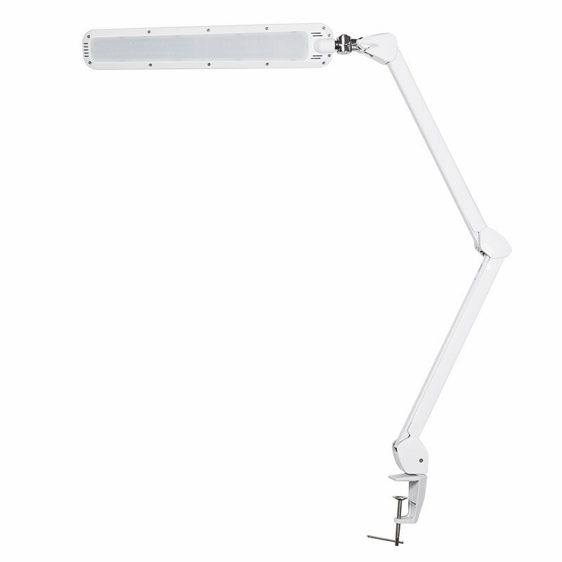31-0408 ∙ Лампа настольная бестеневая REXANT, струбцина, «ECO light t», 90 SMD LED, сенсорный диммер, белая