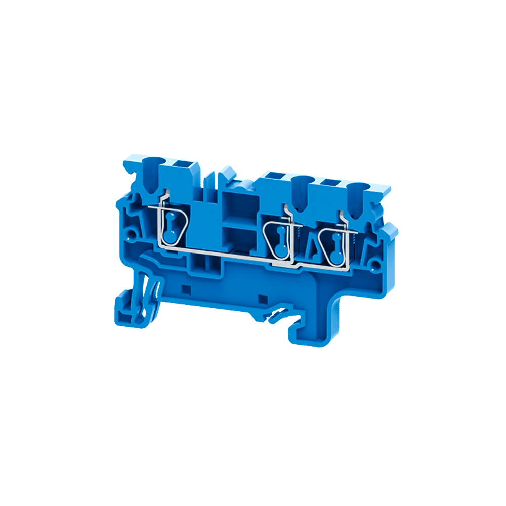 Клемма пружинная КЭАЗ 289748 OptiClip СX-2,5-TRIPLET-I-BU-синий