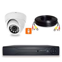 Комплект видеонаблюдения AHD 2Мп Ps-Link KIT-A201HDM 1 камера с микрофоном для помещения