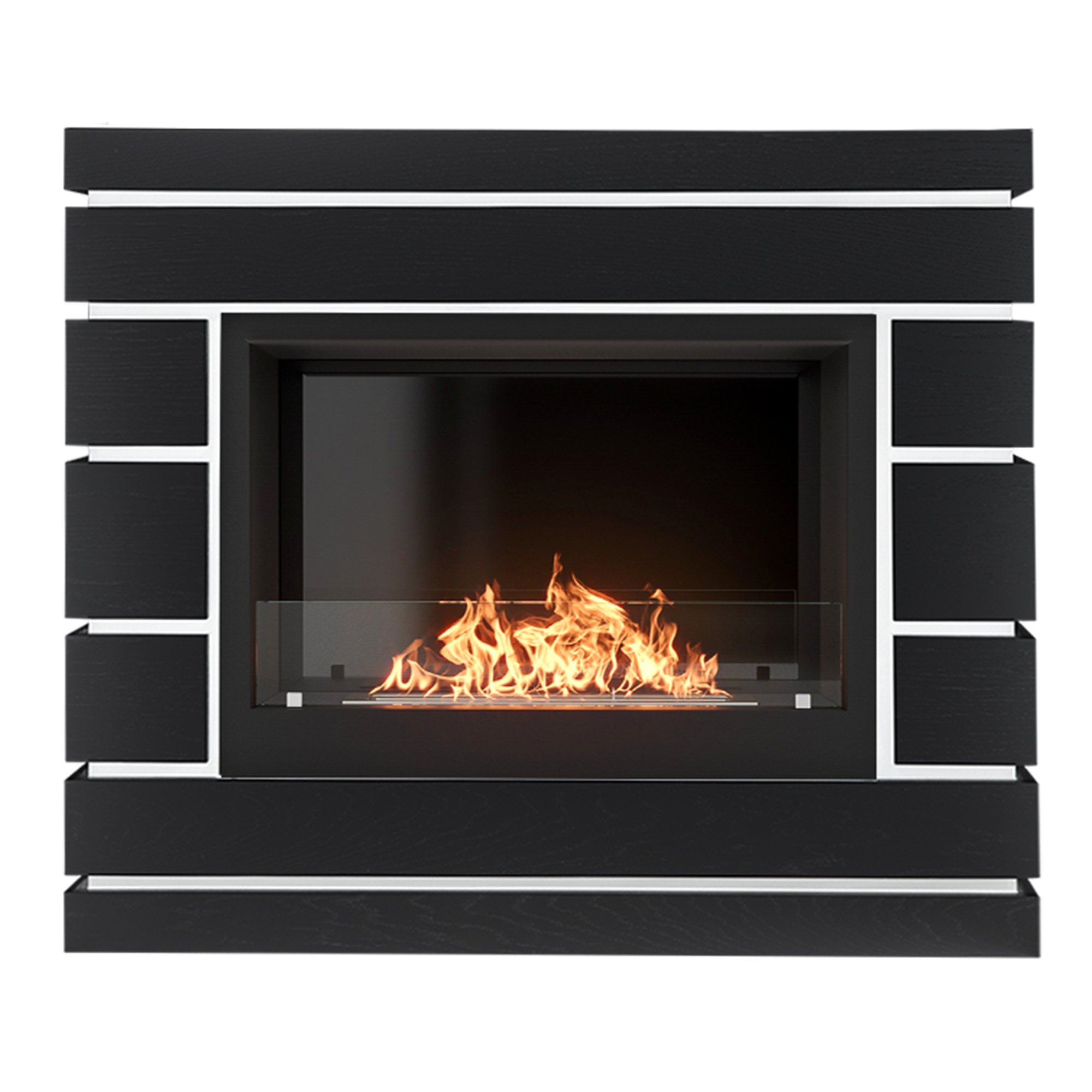 Каминокомплект Firelight BFP/P-2520, портал Moderno 25 шпон чёрный дуб