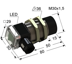 Датчик индуктивный бесконтактный PS2-30M80-15N11-B