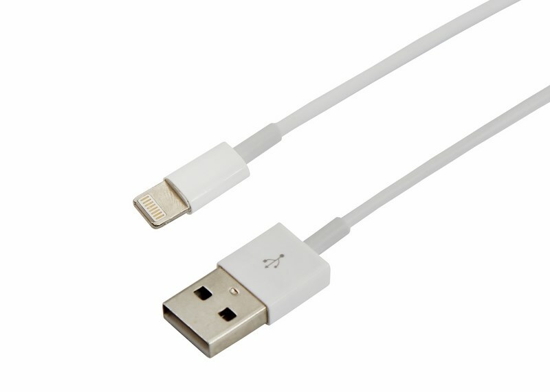 Шнур 18-1121 ∙ USB-Lightning кабель для iPhone/PVC/white/1m/REXANT ∙ кратно 10 шт