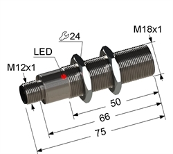 Датчик индуктивный бесконтактный PS2-18M75-8B11-C4