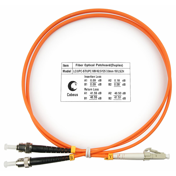 Патч-корд оптический FOP-62-LC-ST-1m (7614c)