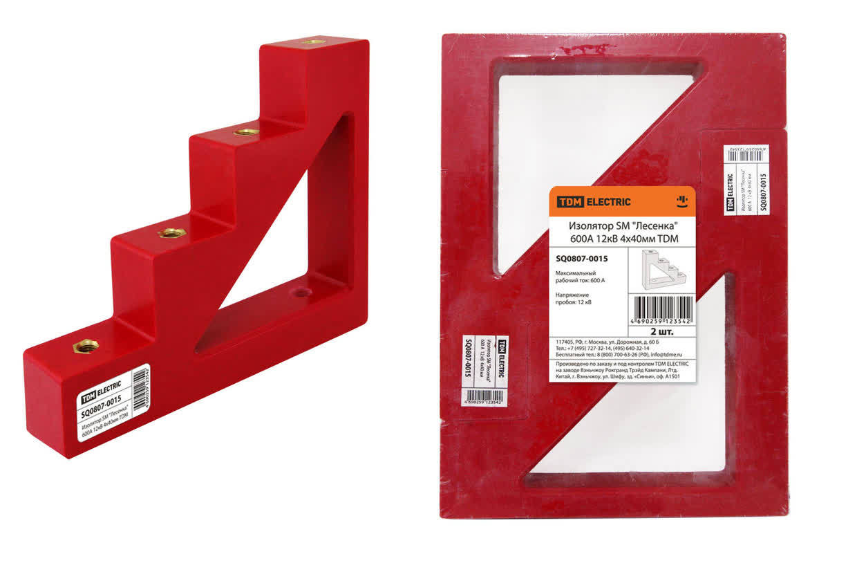 Изолятор шинный TDM ELECTRIC SQ0807-0015 SM "Лесенка" 600А 12кВ 4х40мм (Упаковка 2шт)