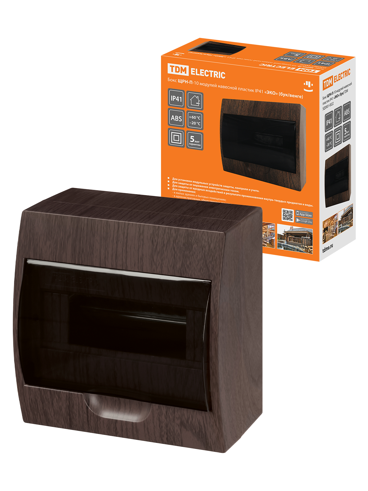 Щит распределительный TDM ELECTRIC SQ0901-0022 ЩРН-П-10 "Эко" (бук)