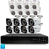 Комплект видеонаблюдения AHD 5Мп Ps-Link KIT-B516HD 8 камер для улицы, 8 камер для помещения, датчик движения, ночная съемка