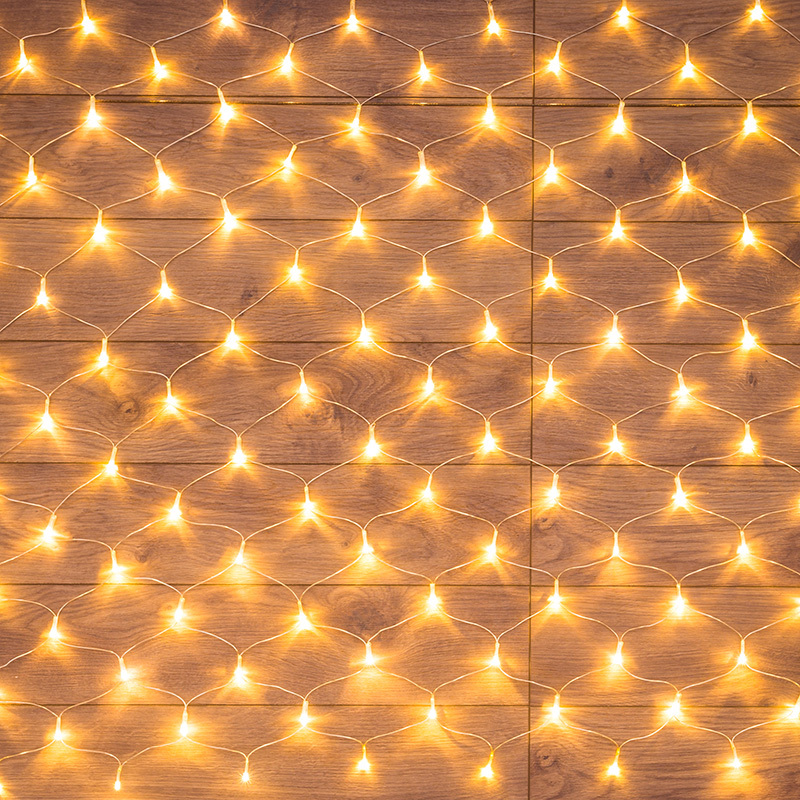 215-126 ∙ Гирлянда "Сеть" 1,5х1,5м, прозрачный ПВХ, 150 LED ТЕПЛЫЙ БЕЛЫЙ