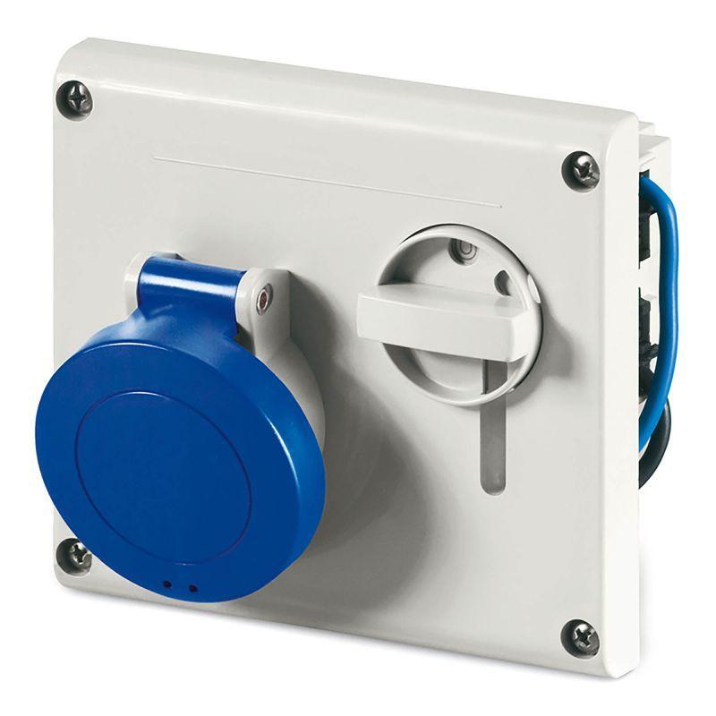 Розетка силовая 16А 230В 2P+E IP44 DKC DIS4001683