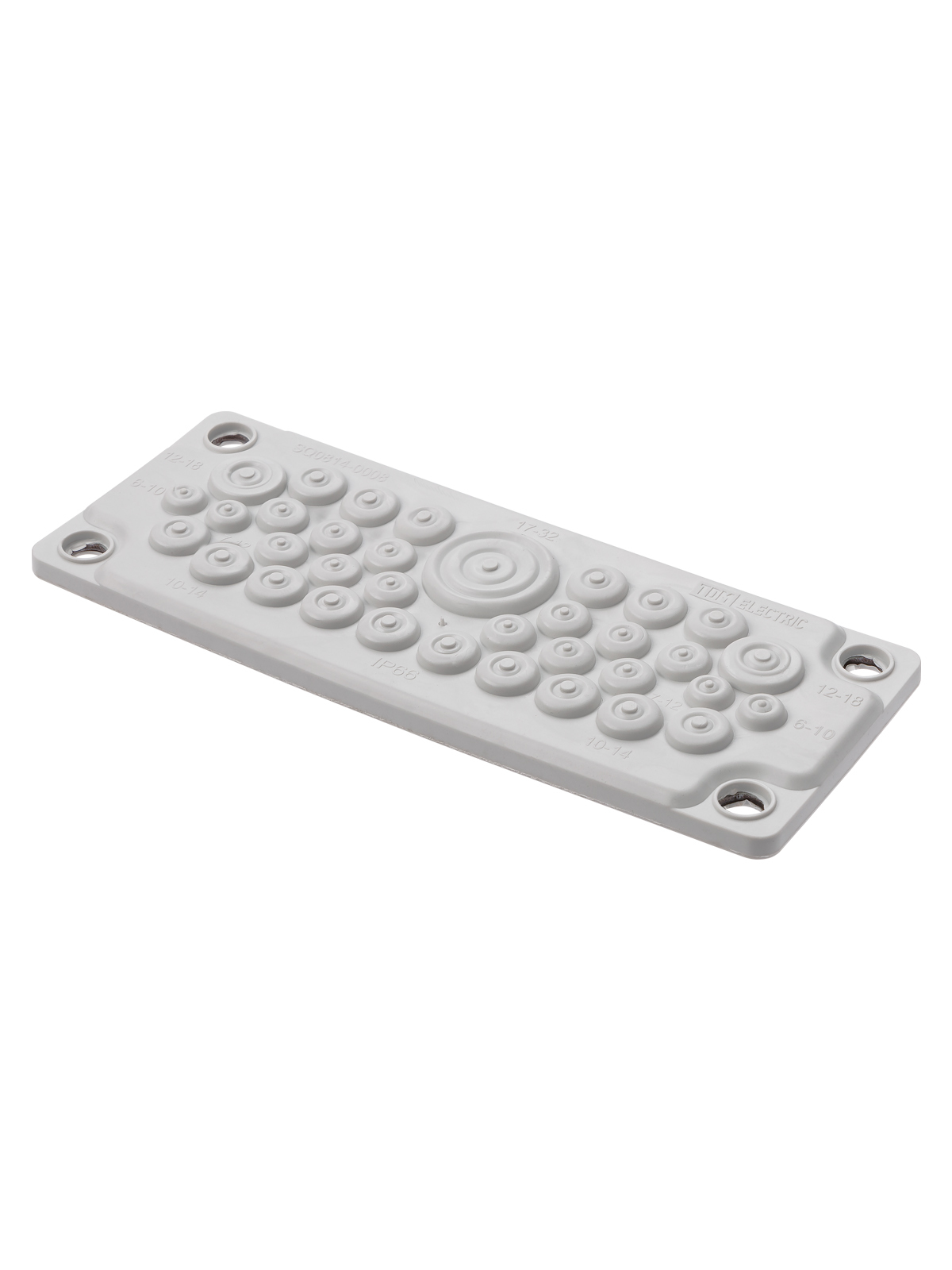 Ввод кабельный мембранный TDM ELECTRIC SQ0814-0008 КВМ-35, ТЭП, RAL7035, IP66, 35 вводов