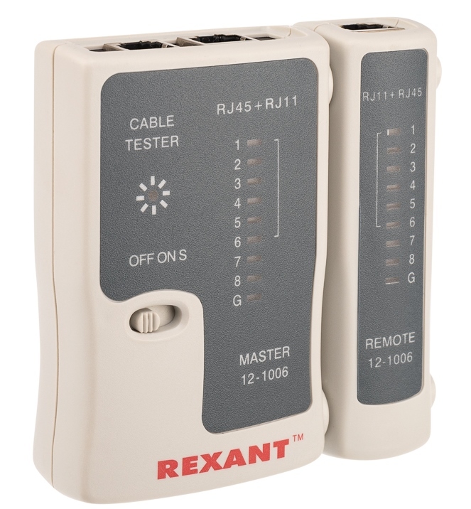 12-1006 ∙ Тестер кабеля RJ-45+RJ-11 468 REXANT