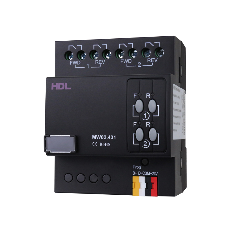 DIN контроллер штор, жалюзи Buspro HDL-MW02.431