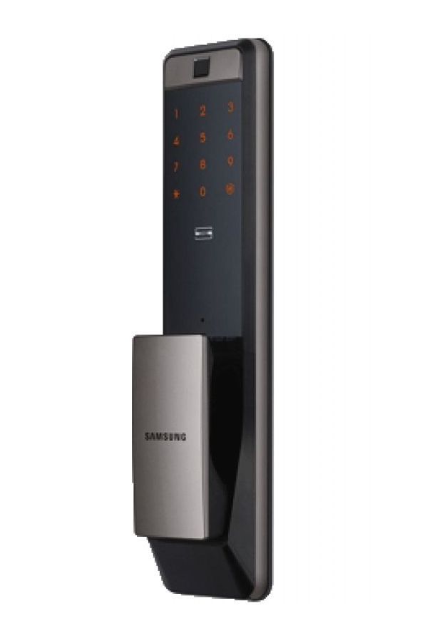 Замок электронный SHP - DP609 Silver (2х ригельная врезная часть)