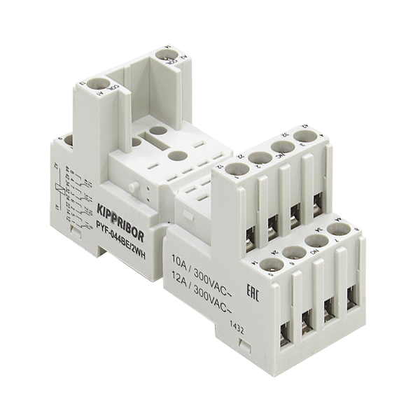 Колодка монтажная PYF-044BE/2WH