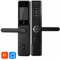 Дверной замок WIFI PS-Link PS-K8V биометрический, сканер отпечатков пальца, встроенный монтор, камера