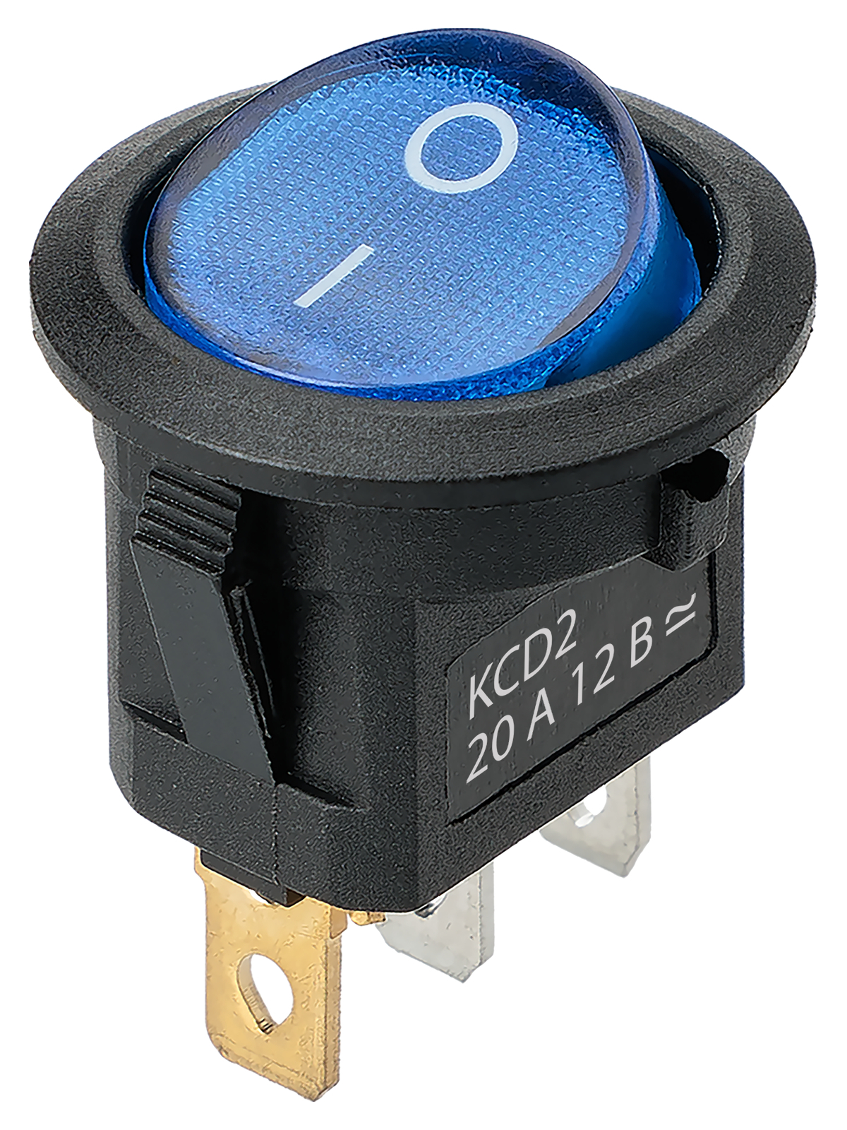 Выключатель автоматический TDM ELECTRIC SQ0746-0145 KCD2-101N 12В AC/DC, 1P, 20А, (3с), ON-OFF, синяя клавиша с LED подсветкой
