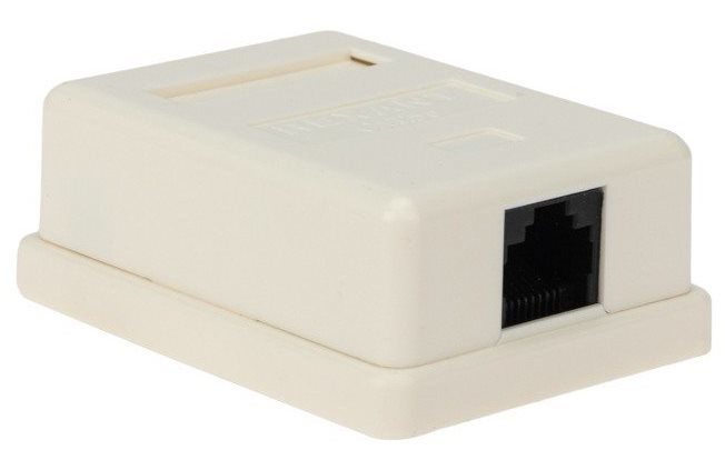 03-0121 ∙ Рoзетка компьютерная внешняя 1-порт, UTP RJ-45 (8P8C), CAT 5e Rexant