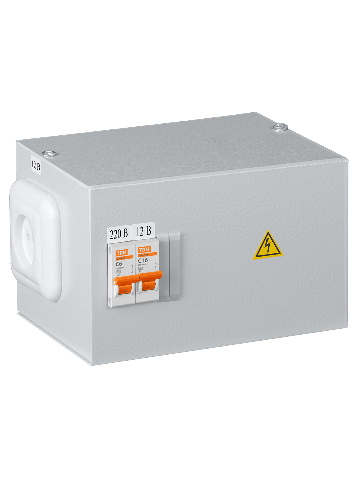 Ящик с понижающим трансформатором TDM ELECTRIC SQ1601-0001 ЯТП-0,25 220/12-2 авт. IP31