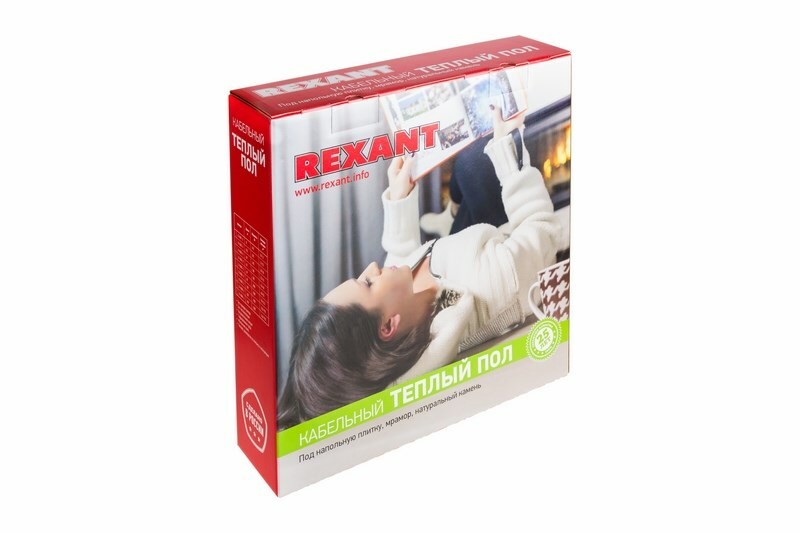 Тёплый пол 51-0505-3 ∙ Теплый пол REXANT Slim RNB -55-1000 (1000Вт/55м/ S обогрева, м2: 4,5-6,5) (двухжильный)